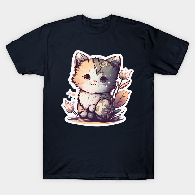 Adorable Cute Kitten T-Shirt by Vali-Tara